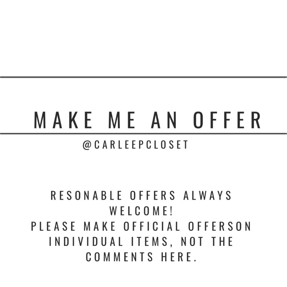 Reasonable offers are always welcome!